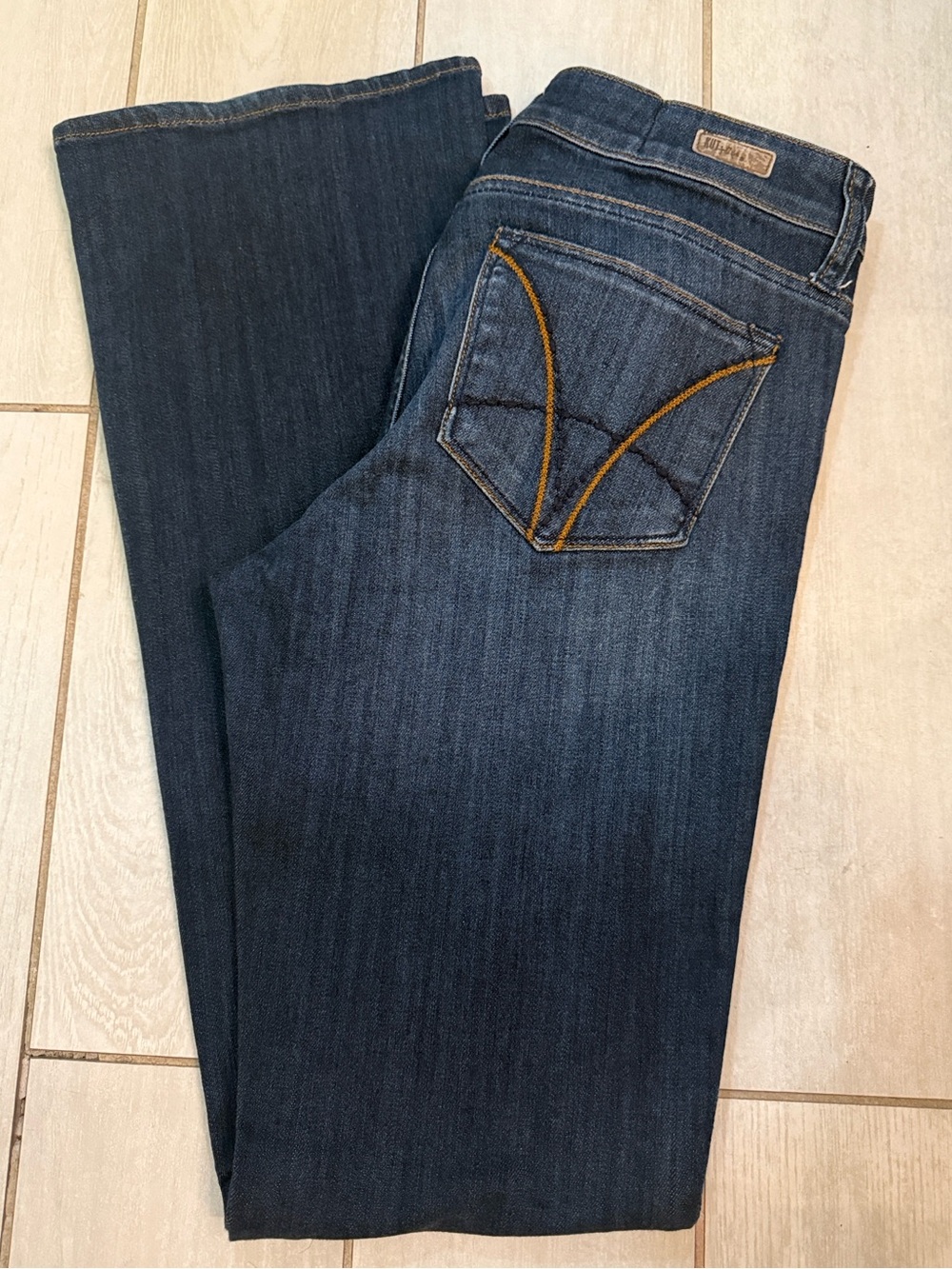 KUT From The Kloth Bootcut Jeans Women 4 Dark Wash Stretch Denim Long Inseam EUC